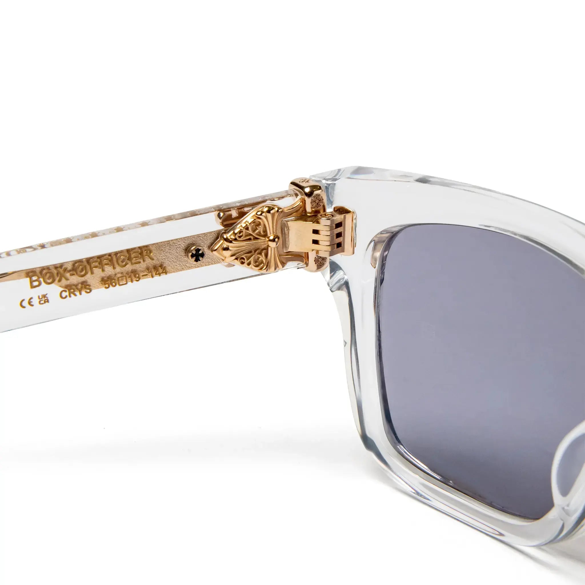 Detailed Inside View of Chrome Hearts Blue Fog Sunglasses 174896_CRYS